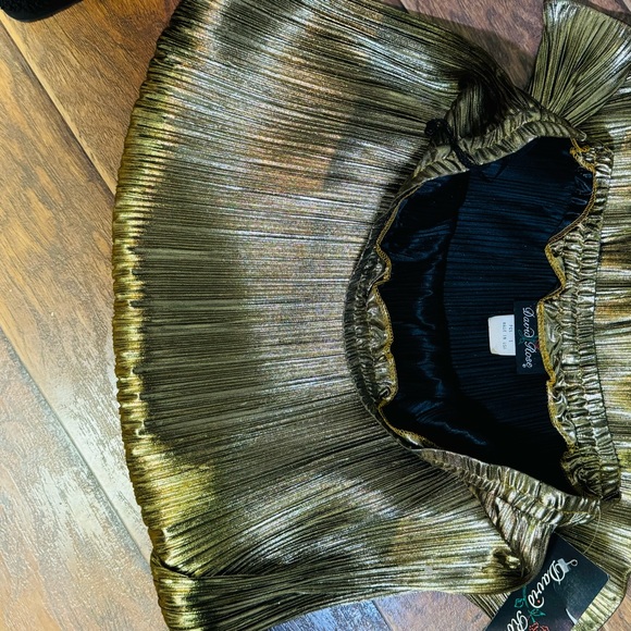 Vintage David Rose Women’s  Long Skirt Gold/ Black Reversible Size XL - Picture 8 of 10